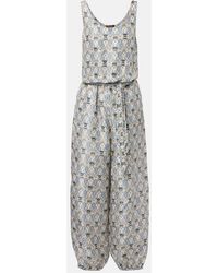 Loro Piana - Nadia Printed Silk Shantung Jumpsuit - Lyst