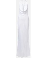 Norma Kamali - Halterneck Draped Gown - Lyst