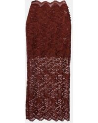 Rabanne - Floral Lace Midi Skirt - Lyst