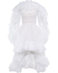 Christopher Kane Bridal Silk Organza Minidress - White