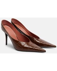 AMINA MUADDI - Anok Croc-Effect Leather Pumps - Lyst