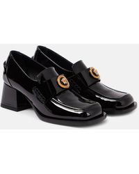 Versace - Alia Patent Leather Loafer Pumps - Lyst