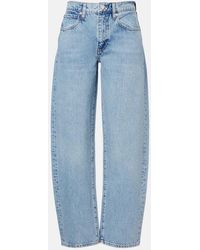 FRAME - Low Slung Mid-Rise Barrel-Leg Jeans - Lyst