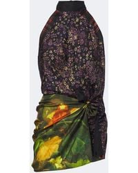 Dries Van Noten - Floral Silk Halterneck Top - Lyst