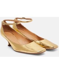 Calvin Klein - Pumps Anna Aus Metallic-Leder - Lyst