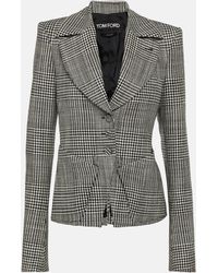 Tom Ford - Checked Virgin Wool Jacket - Lyst