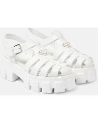 Prada - Rubber Platform Sandals 55 - Lyst