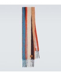 Loewe - Fringed Striped Alpaca-Blend Scarf - Lyst