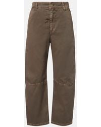 Velvet - Alexis Cotton Twill Barrel-Leg Pants - Lyst