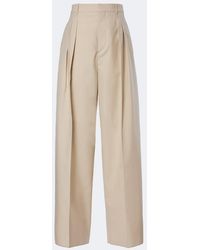 Bottega Veneta - Wool And Cotton Wide-Leg Pants - Lyst