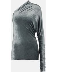 Rick Owens - Diana One-Shoulder Velvet Top - Lyst