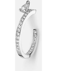 Repossi - Serti Sur Vide 18Kt Single Hoop Earring With Diamonds - Lyst