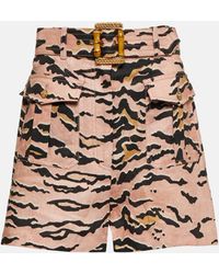 Zimmermann - Matchmaker Safari Printed Linen Shorts - Lyst