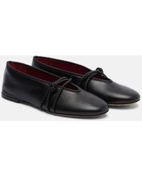 Bottega Veneta - Rosa Knot Leather Ballet Flats - Lyst