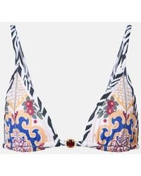 Bananhot - Pracy Embellished Printed Bikini Top - Lyst