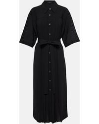 JOSEPH - Arcade Plisse Midi Dress - Lyst