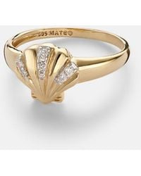 Mateo - Venus 14Kt Ring With Diamonds - Lyst