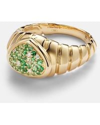 Marina B - Timo 18Kt Ring With Tsavorites And Diamonds - Lyst