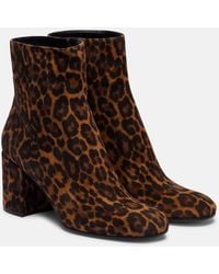 Gianvito Rossi - Ankle Boots Joelle 70 Aus Veloursleder - Lyst