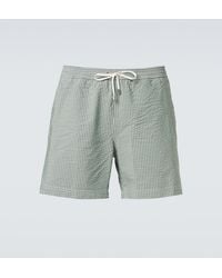 Sunspel - Striped Swim Trunks - Lyst