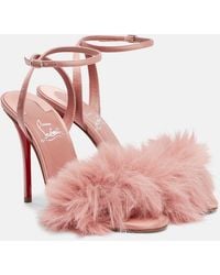 Christian Louboutin - Patchoulina 100 Crepe Satin Sandals - Lyst