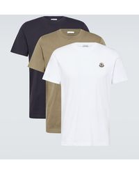 Moncler - Set di 3 T-shirt in jersey di cotone - Lyst