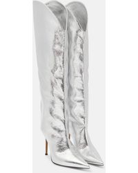 Alexandre Vauthier - Metallic Leather Over-the-knee Boots - Lyst