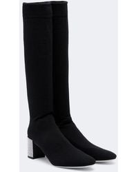 Rene Caovilla - Sonia Crystal-Embellished Knee-High Boots - Lyst