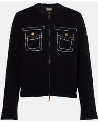 Moncler - Chaqueta De Plumas De Boucle En Mezcla De Lana - Lyst