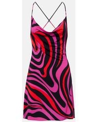 PUCCI - Marmo Draped Jersey Minidress - Lyst