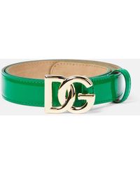 Dolce & Gabbana - Dg Patent Leather Belt - Lyst