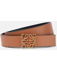 Loewe - Anagram Reversible Leather Belt - Lyst