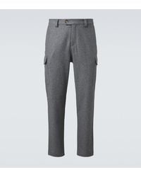 Brunello Cucinelli - Wool Tapered Pants - Lyst