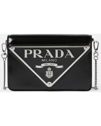 Prada - Mini Leather Crossbody Bag - Lyst