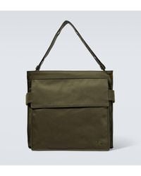 Burberry - Canvas And Leather-trimmed Messenger Bag - Lyst