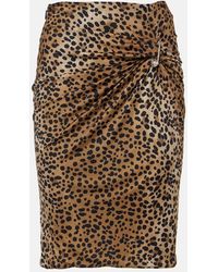 Versace - Leopard-Print Mini Skirt - Lyst
