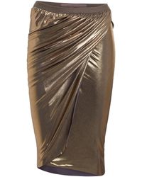 Mujer Ropa de Faldas de Faldas por la rodilla Falda de tubo con abertura lateral Rick Owens de Tejido sintético de color Negro 