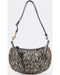 Isabel Marant - Oskan Moon Printed Calf Hair Shoulder Bag - Lyst