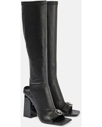 Versace - Gianni Ribbon Leather Knee-high Boots - Lyst