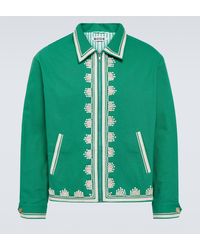 Bode - Ripple Embroidered Cotton Jacket - Lyst