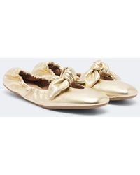 Zimmermann - Carousel Metallic Leather Ballet Flats - Lyst