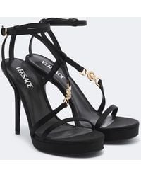 Versace - Sandalen Medusa '95 Aus Satin - Lyst