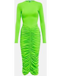 Alex Perry - Presley Ruched Midi Dress - Lyst