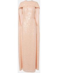 Erdem - Sequined Chiffon Gown - Lyst