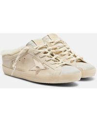 Golden Goose - Super-Star Shearling-Lined Suede Sneakers - Lyst