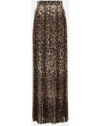Dolce & Gabbana - Falda larga de tiro alto estampada - Lyst