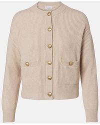 Brunello Cucinelli - Wool, Cashmere, And Silk Cardigan - Lyst