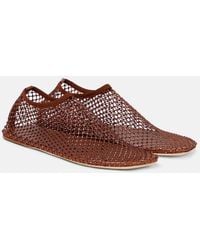 Christopher Esber - Minette Crystal-Embellished Mesh Flats - Lyst