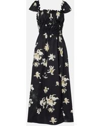 Altuzarra - Floral Cotton-Blend Midi Dress - Lyst