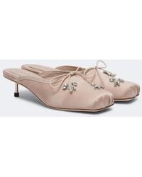 Simone Rocha - Embellished Satin Mules - Lyst